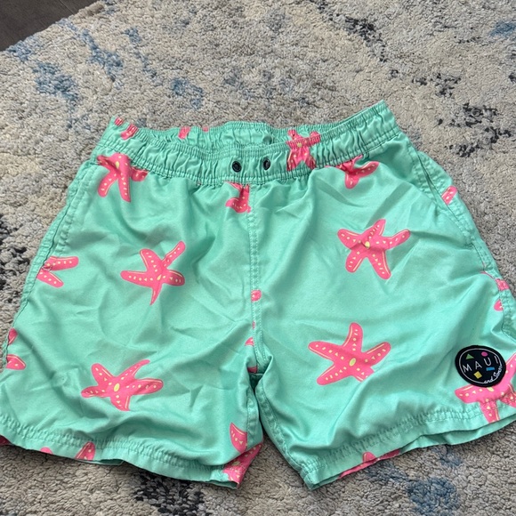 Maui and Sons Other - Maui and Sons Starfish Swim Shorts - Mint and Pink Men’s Size Medium